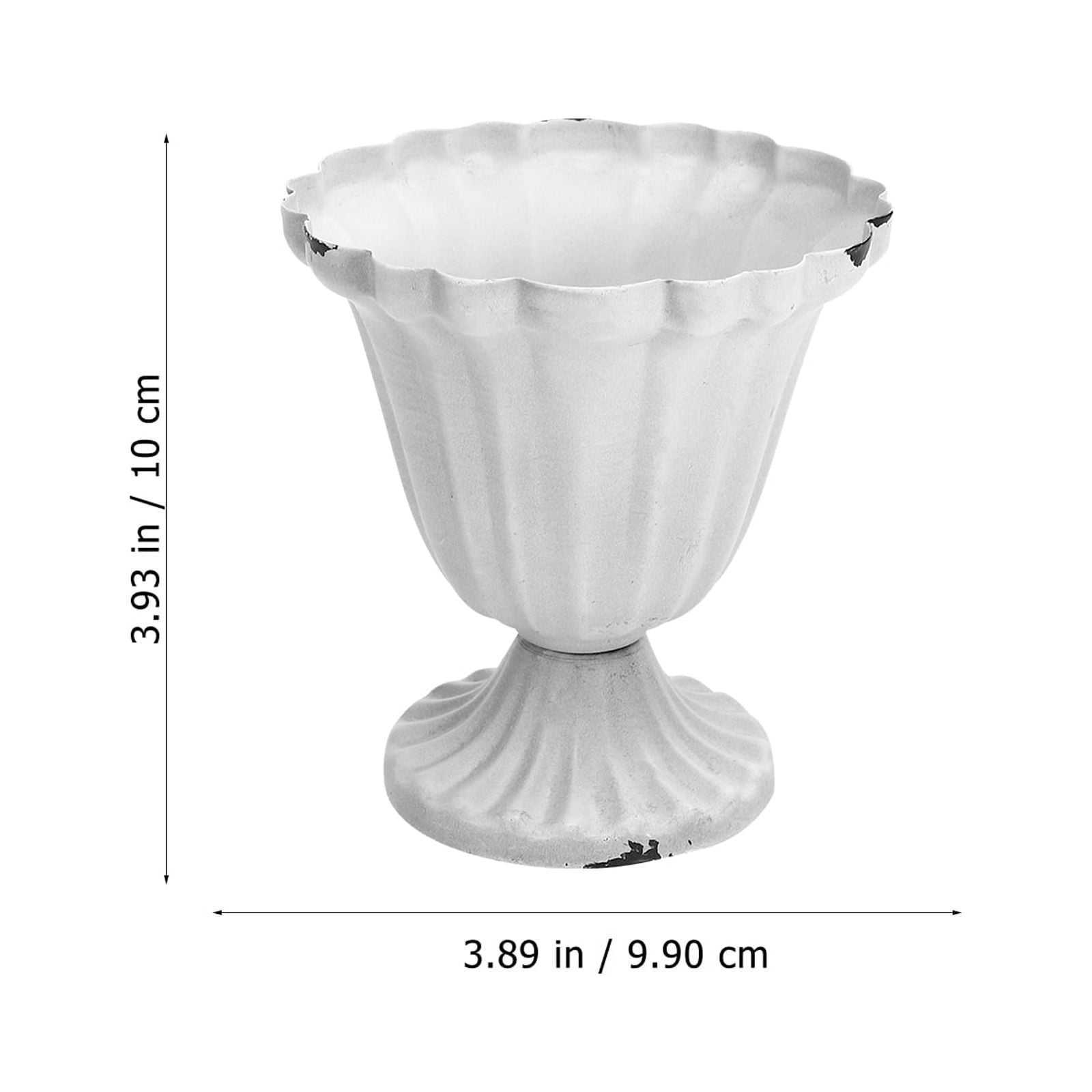 Roman Style Grey Urn Planter Pot for Outdoor Garden, Wedding Decor, Tall Modern Flower Vase, Cactus Plant Container — image 2