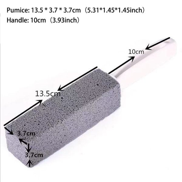 Pumice Toilet Brush Household Toilet Bowl Cleaning Limesc - Gray 3.8*3.8*23.5CM โ image 5