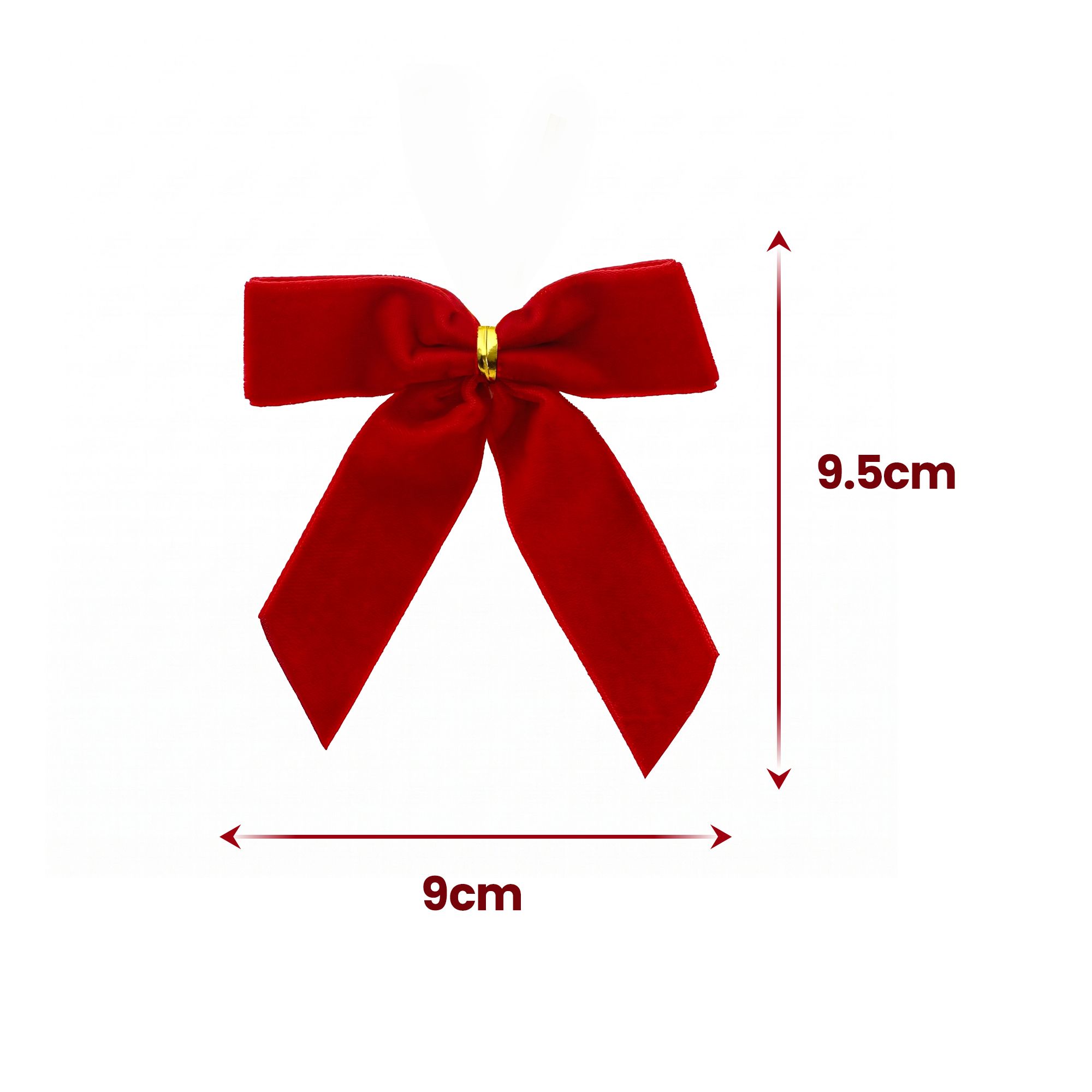 Jingle Jollys 24Pcs Red Velvet Christmas Bows Tree Decorations Xmas Decor — image 2