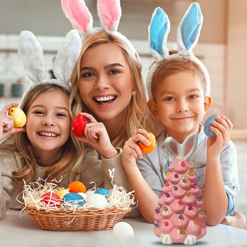 Easter Bunny Tree Decorations, Light Up Easter Bunny Tree with Colorful Lamp Beads, Operated Artificial Durable Easy to Use โ image 4