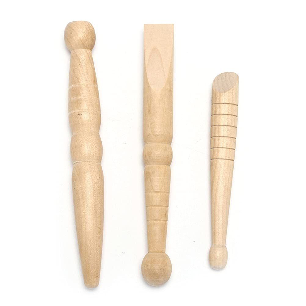 Massage Sticks, Set of 3 - Ideal for Pain Relief, Acupressure, Reflexology & More Wooden solid wood acupoint stick โ image 2