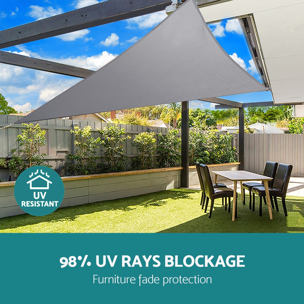 Instahut Waterproof Shade Sail Shade cloth Triangle Canopy 220GSM 4x4x4m — image 5