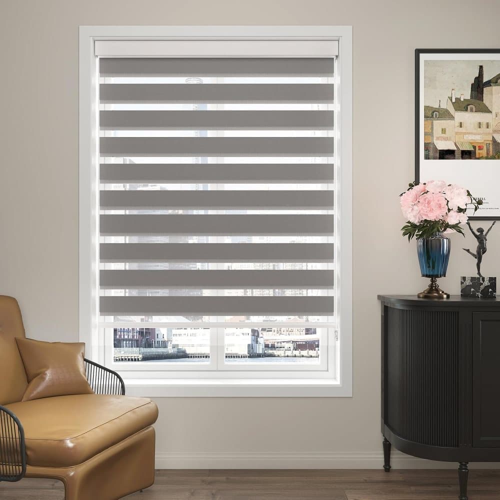 1 PC Zebra Blackout Roller Blind Sun Protection No Drill, 50 × 150CM, Gray — image 4