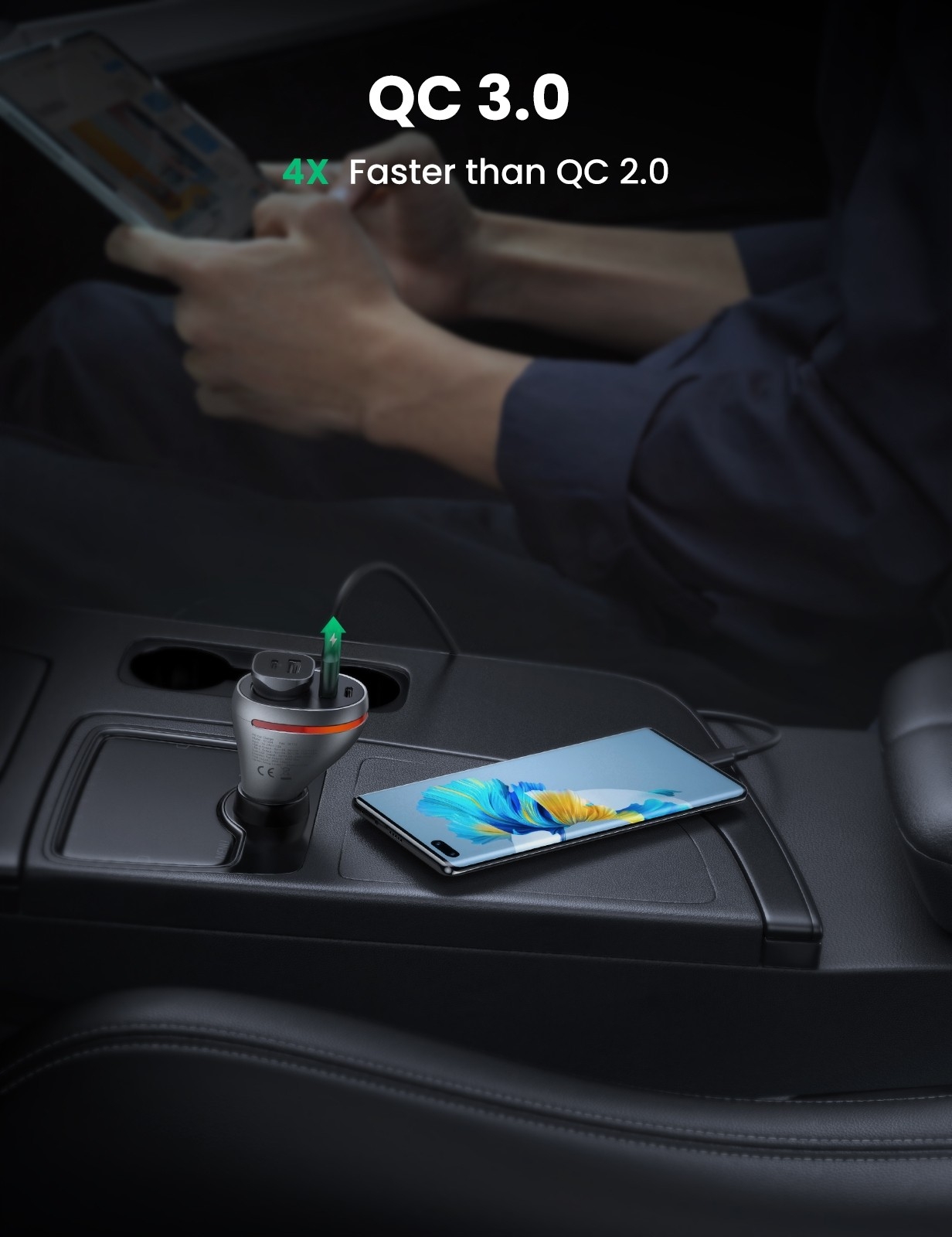 UGREEN 60712 84W Dual Port Car Charger (Space Grey) — image 6