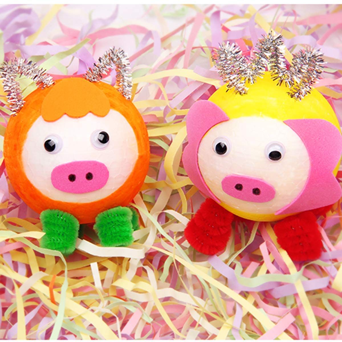 2pcs 8cm Large White Foam Balls,Smooth Solid Craft Balls for Christmas DIY Ornaments make whatever you'd like — image 4