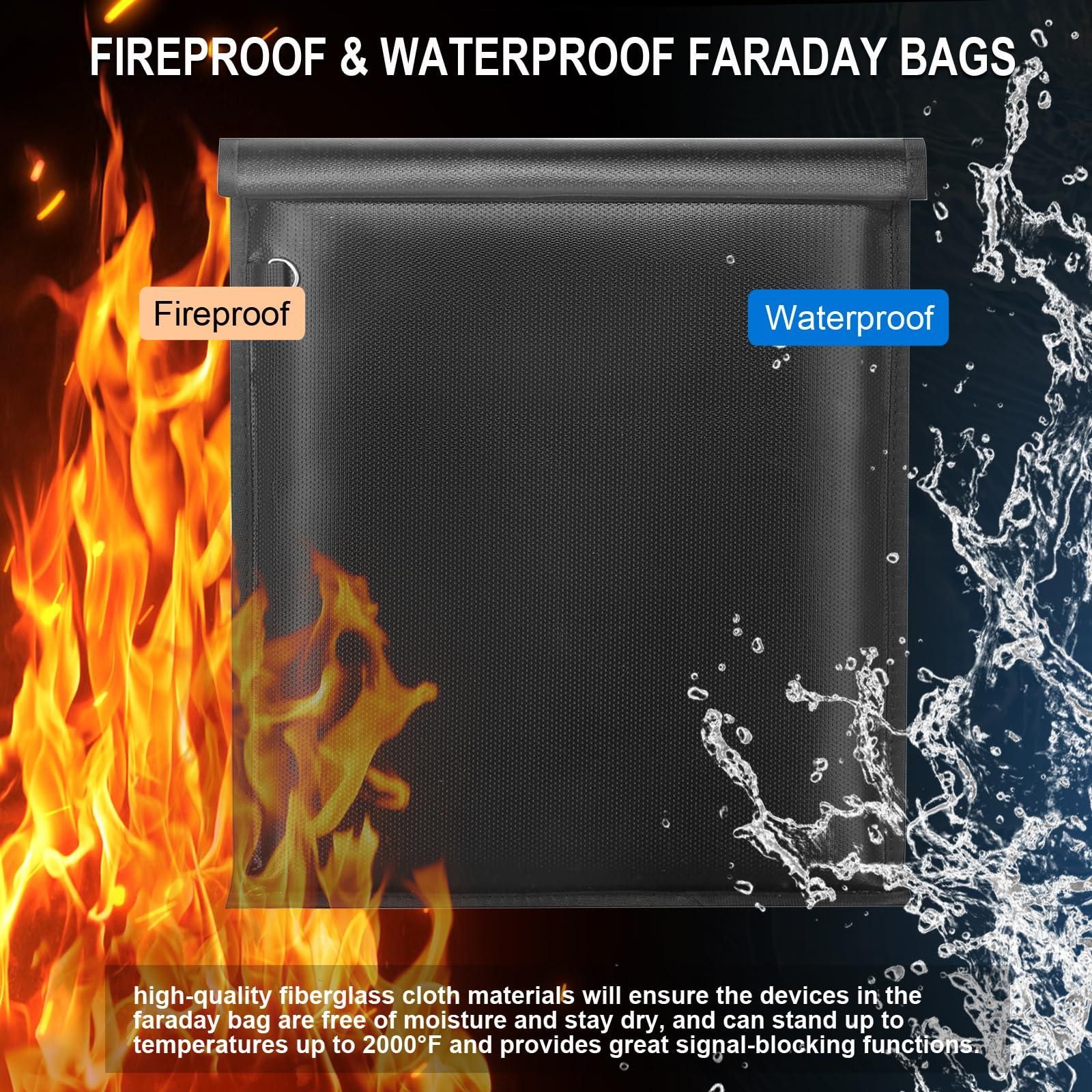 Bag Large 5-Pack for Laptops Tablets Fireproof RFID (Black) โ image 3
