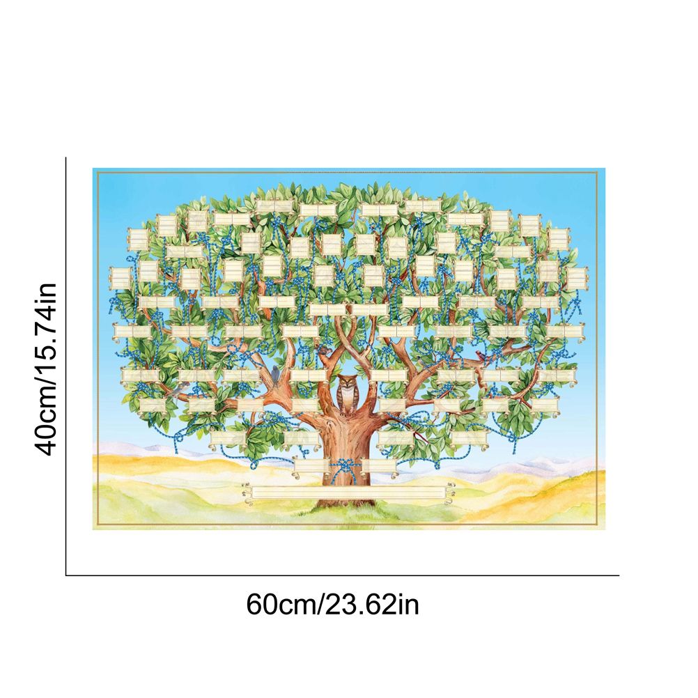 Family Tree Chart Family Tree Diagram 6 Generation Fillable Ancestry Chart DIY Canvas Genealogy Gifts Wall Decor โ image 2