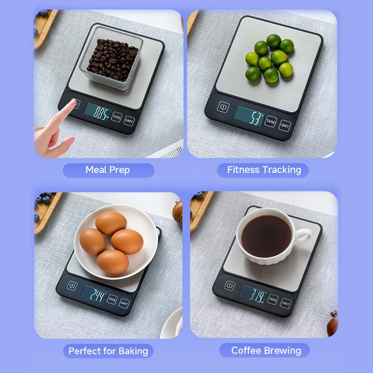 Precision scale - Digital kitchen scale - Barista scale - Professional food scale with a 10 kg weighing capacity - For home baking - Easy to read โ image 5