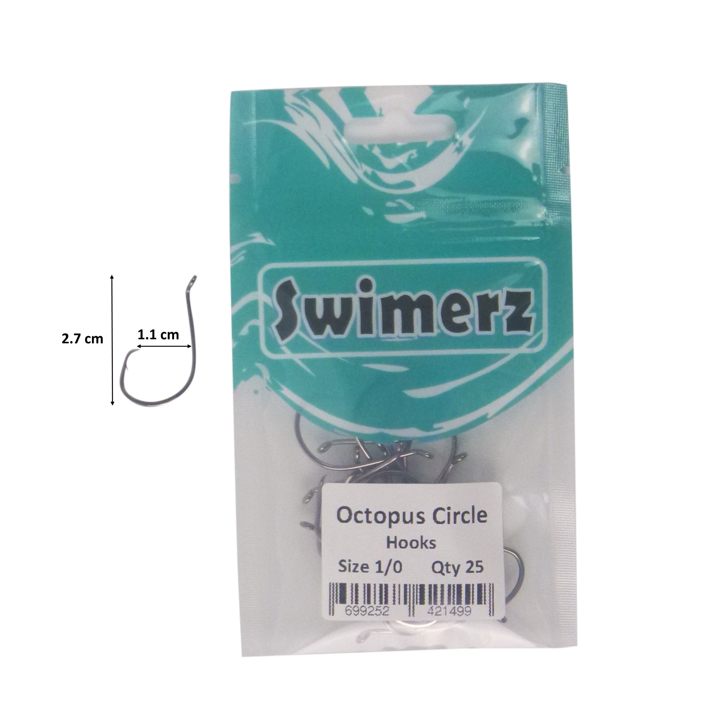 Swimerz 1/0 Octopus Circle Hooks, 25 pack — image 3