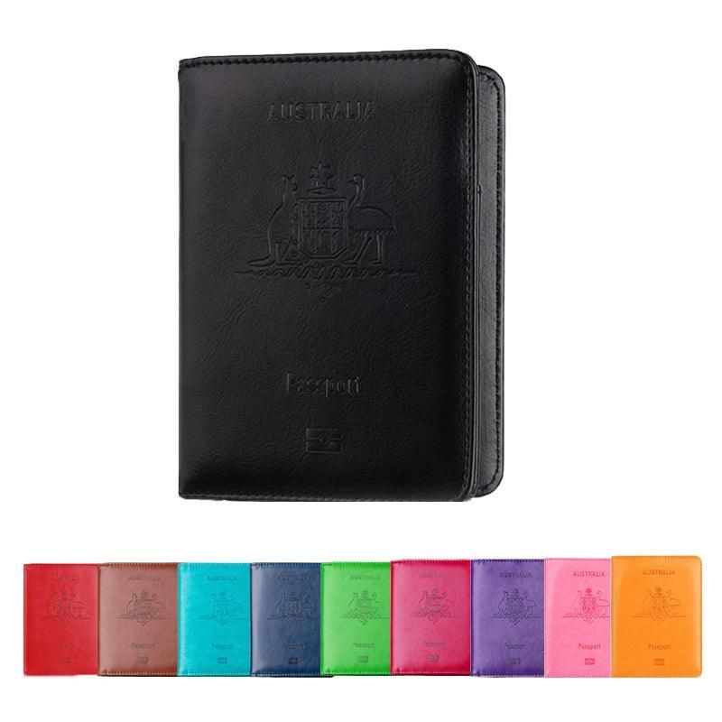 RFID Passport Holder Slim Leather Travel Wallet ID Card Cover Case for Men Women - Pink Gold โ image 3