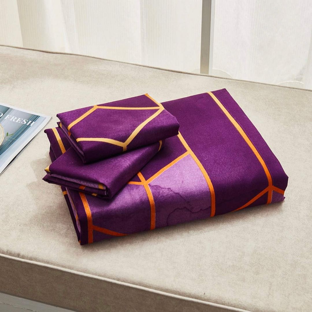 Erena Purple Quilt/Doona/Duvet Cover Set - King Size โ image 4