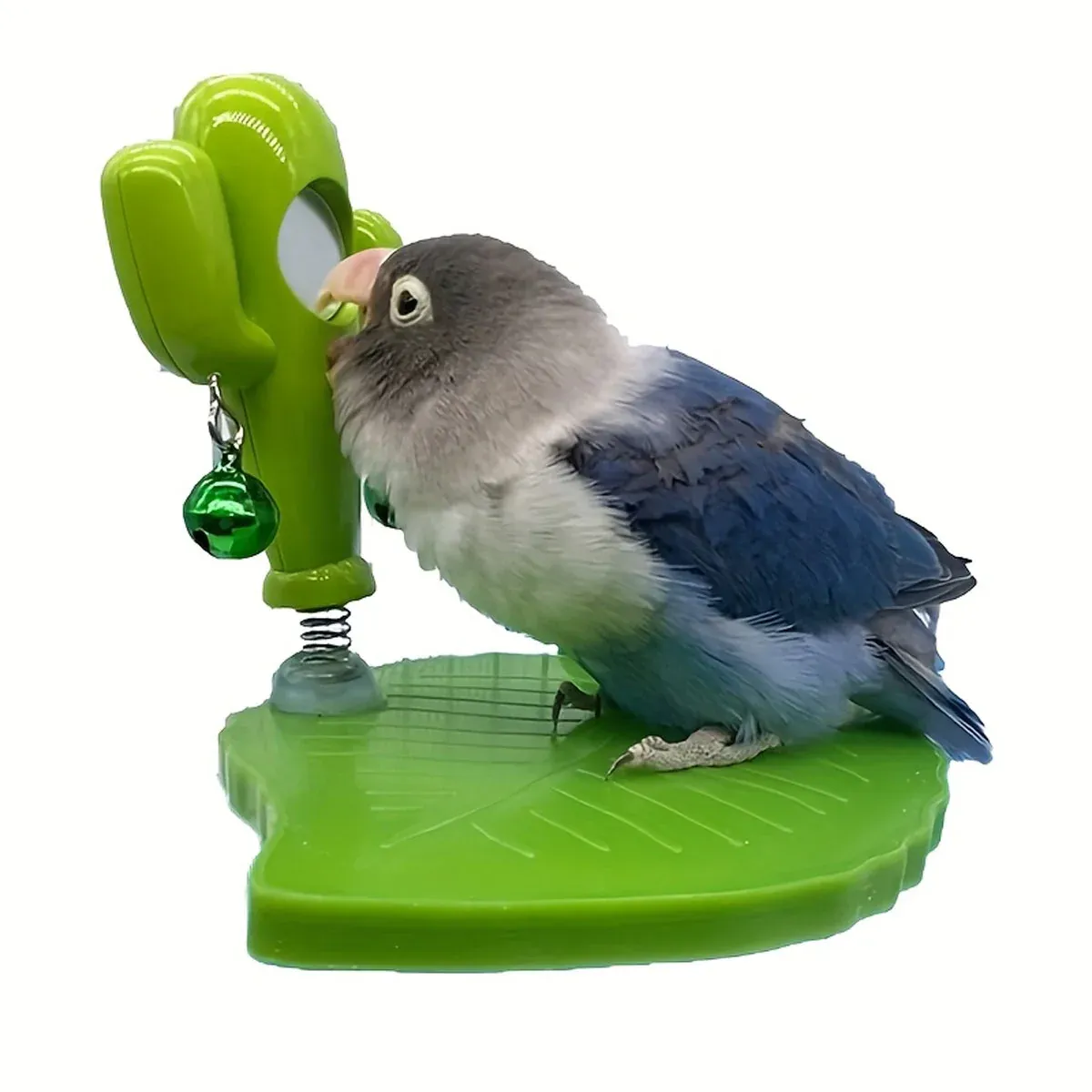 Parrot Bird Toy Cactus Shape with Bell Hanging Cage Toy for Pet Birds Play — image 4