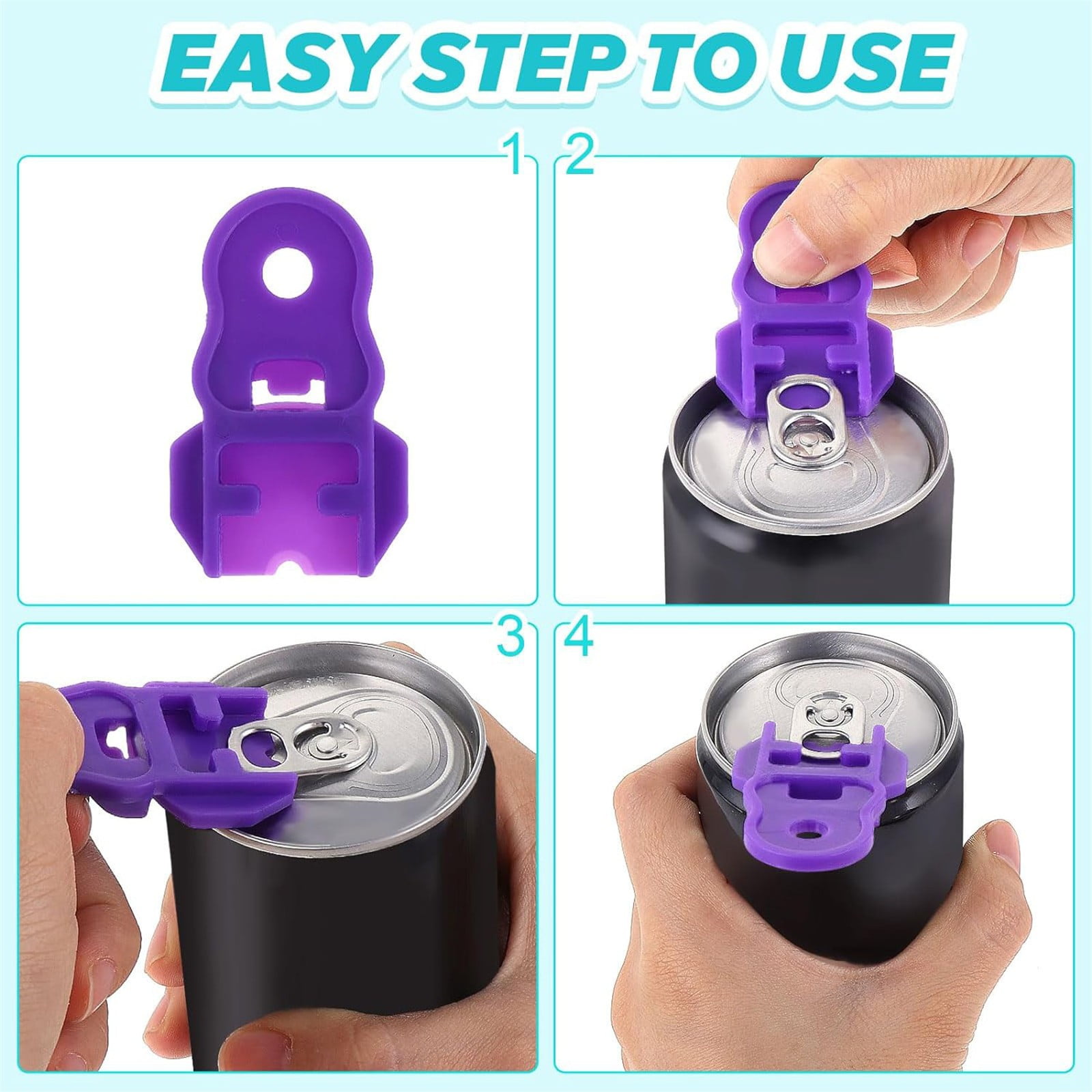 Bottle and Can Openers ! Brightly Colored Home Drink Shield and Protector Plastic Can Opener for Beer Colas Or Drink to Cold Drinks From Picnic Barbecues — image 4