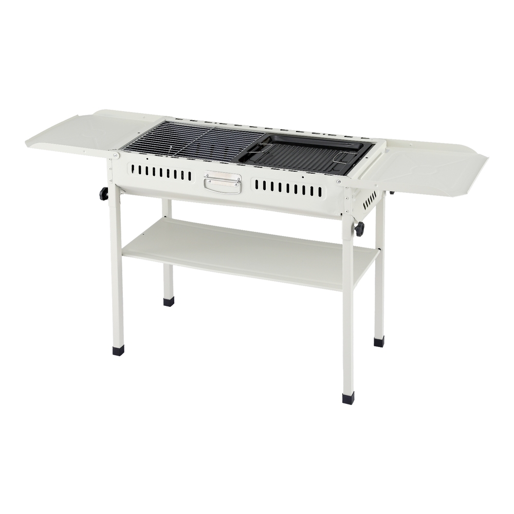 Grillz Portable BBQ Grill w/ Stainless Steel Racks & Pans for Outdoor — image 4
