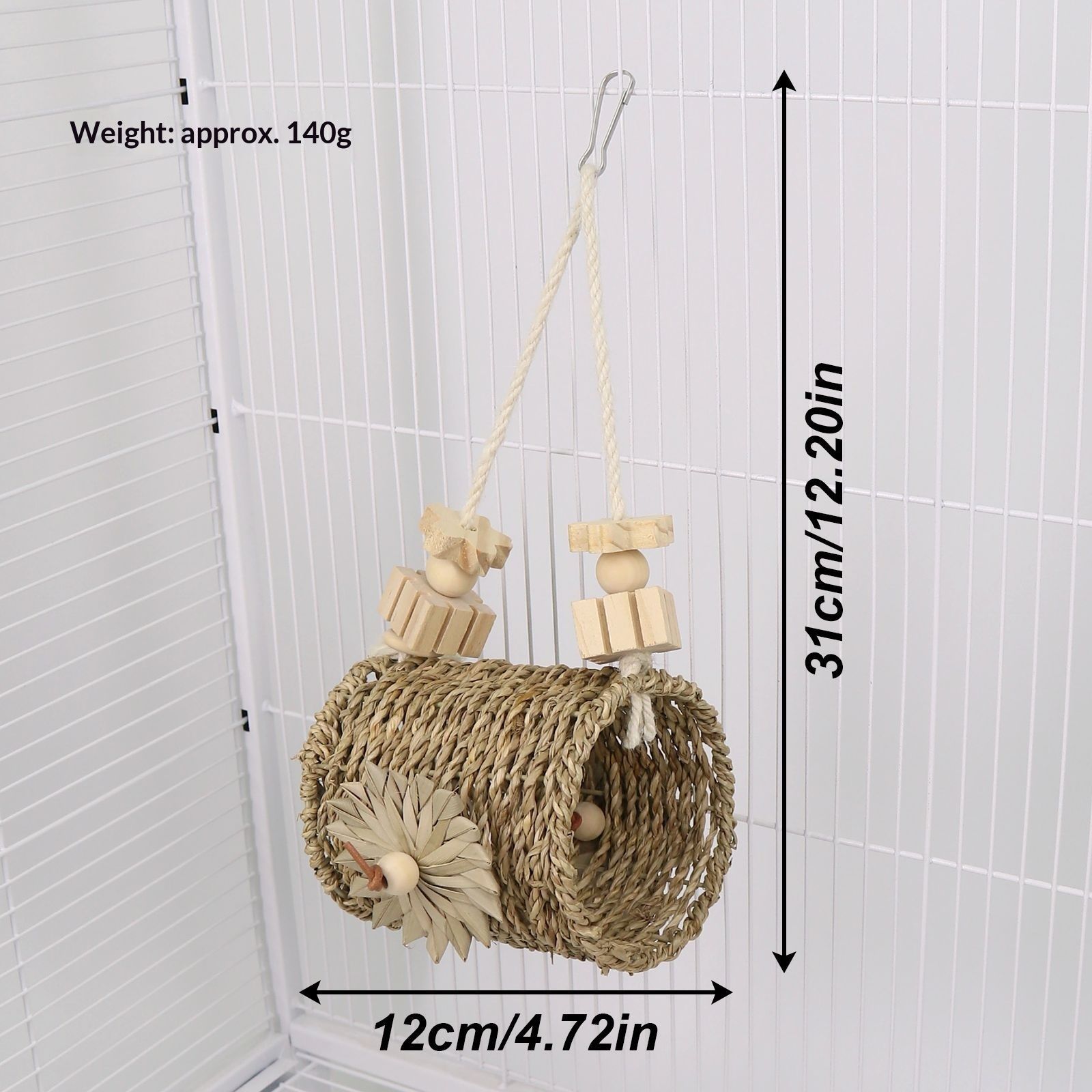 Bird Cage Accessories, Straw Woven Nests, Hanging Beds, Bird Houses, Bird Supplies, Straw Woven Bites, Soothing Puzzle Birds Toys — image 5