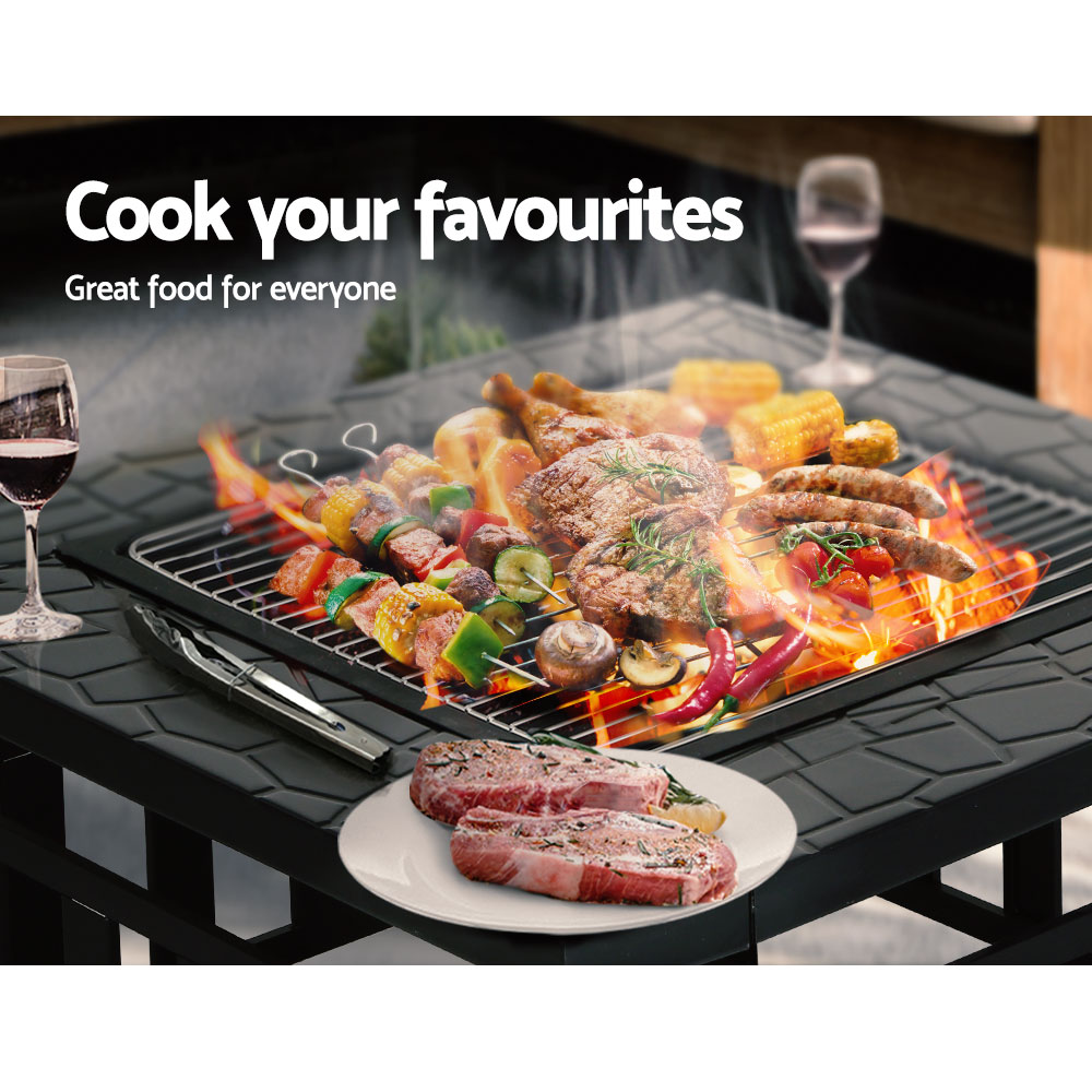 Grillz Fire Pit BBQ Grill 2-In-1 Table โ image 6