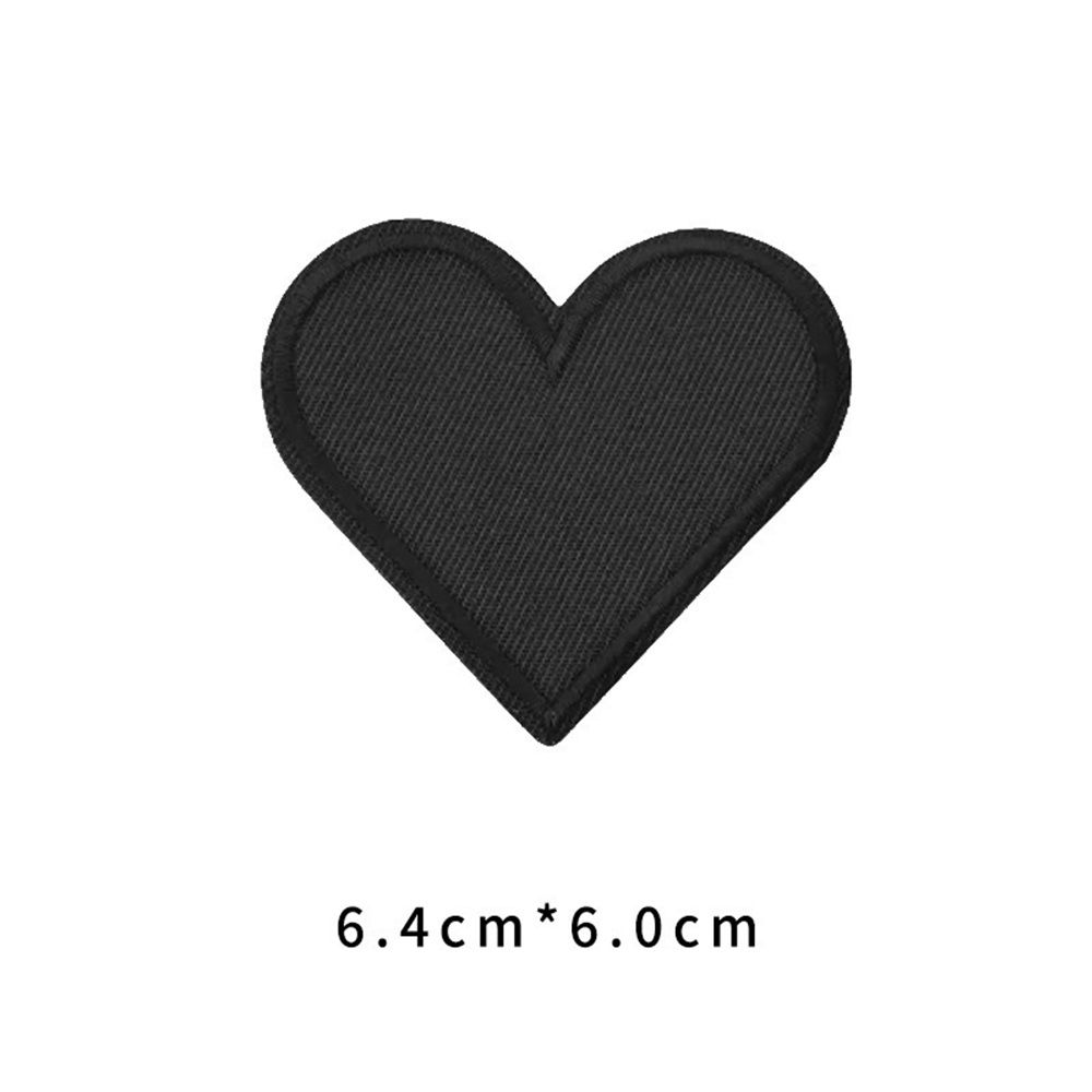 10 pcs Black Heart Embroidered Iron on Patches for Clothing Jackets Backpacks 2.36x2.5 inch, for Clothing, Uniform, Hats, Backpacks, Jackets, Pants, & — image 3