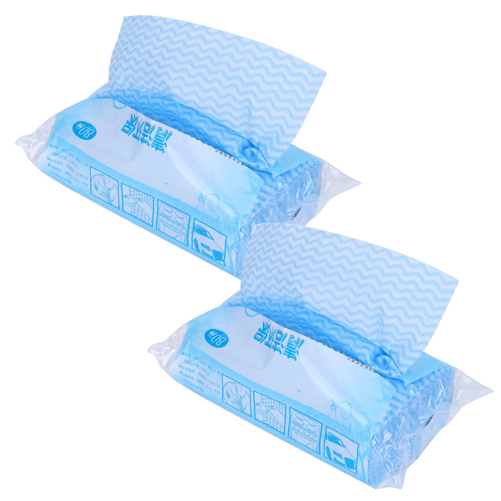 2Packs Disposable NonWoven Rag Washing Dish Towel Kitchen Cleaning Cloth Wiping Rag(Blue ) — image 4