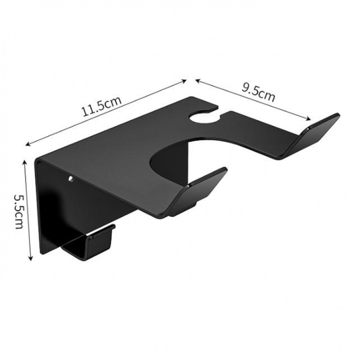 Hairdryer holder - hair dryer Holder - Hairdryer Wall Bracket - Universal - wall mount - 11.5*9.5*5.5cm - metal - wall mount - Bathroom accessories - silver โ image 5
