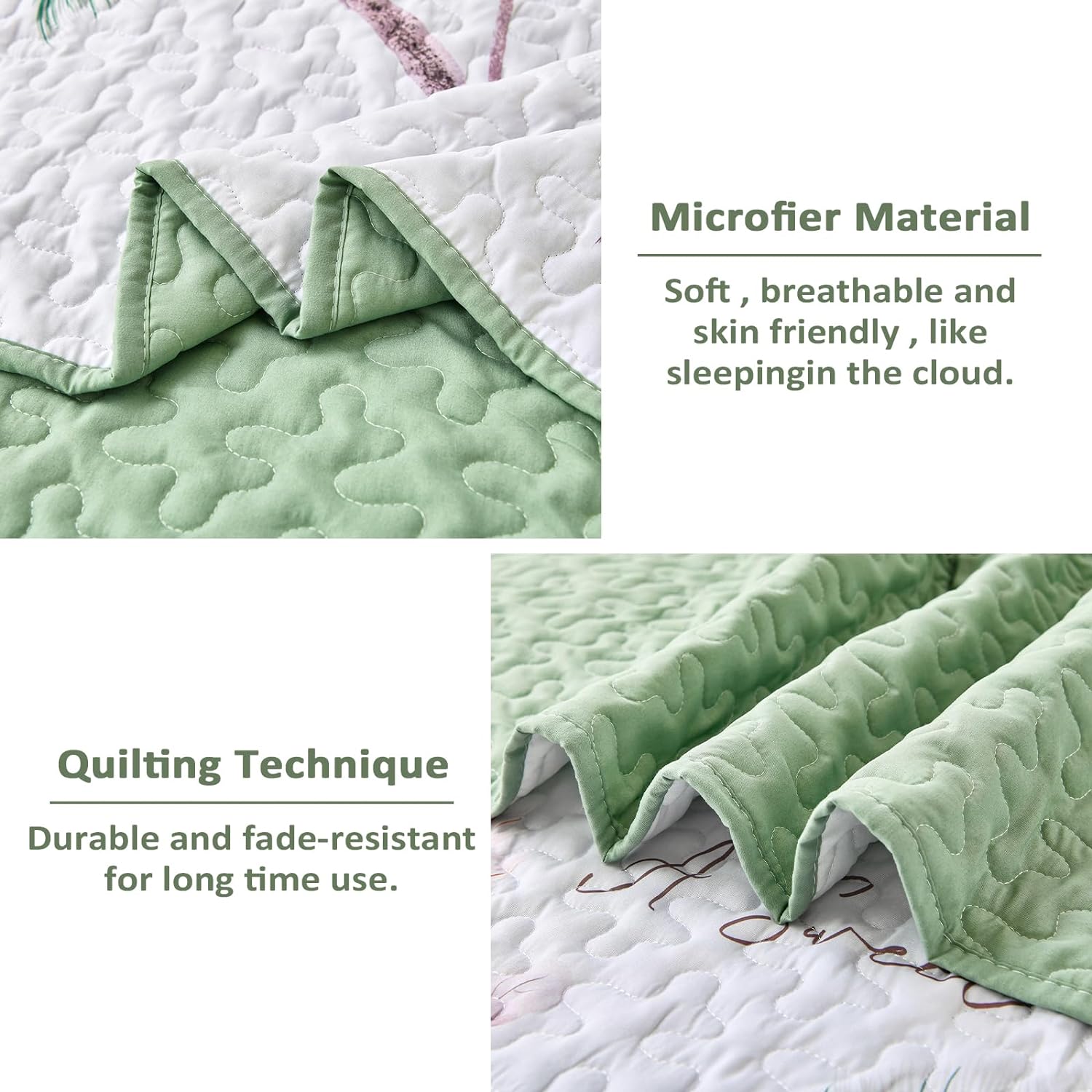 Intricate Quilted Coverlet and Pillowcases Set: A Work of Art for Your Bedroom - Queen size โ image 5