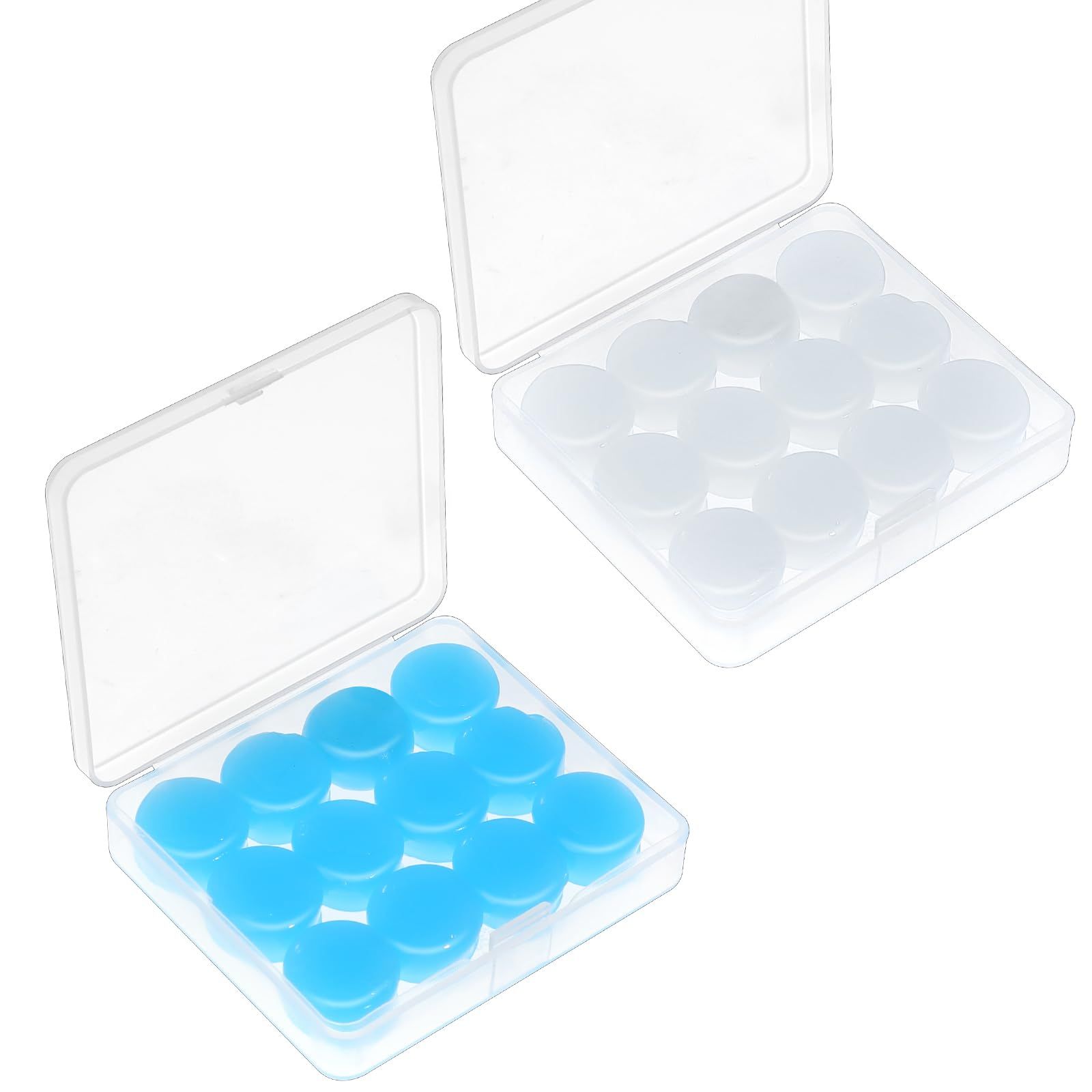 24 PCS Ear Plugs for Sleeping Noise Cancelling, Soft Moldable Reusable Silicone Ear Plugs for Sleeping Mowing Swimming Airplanes