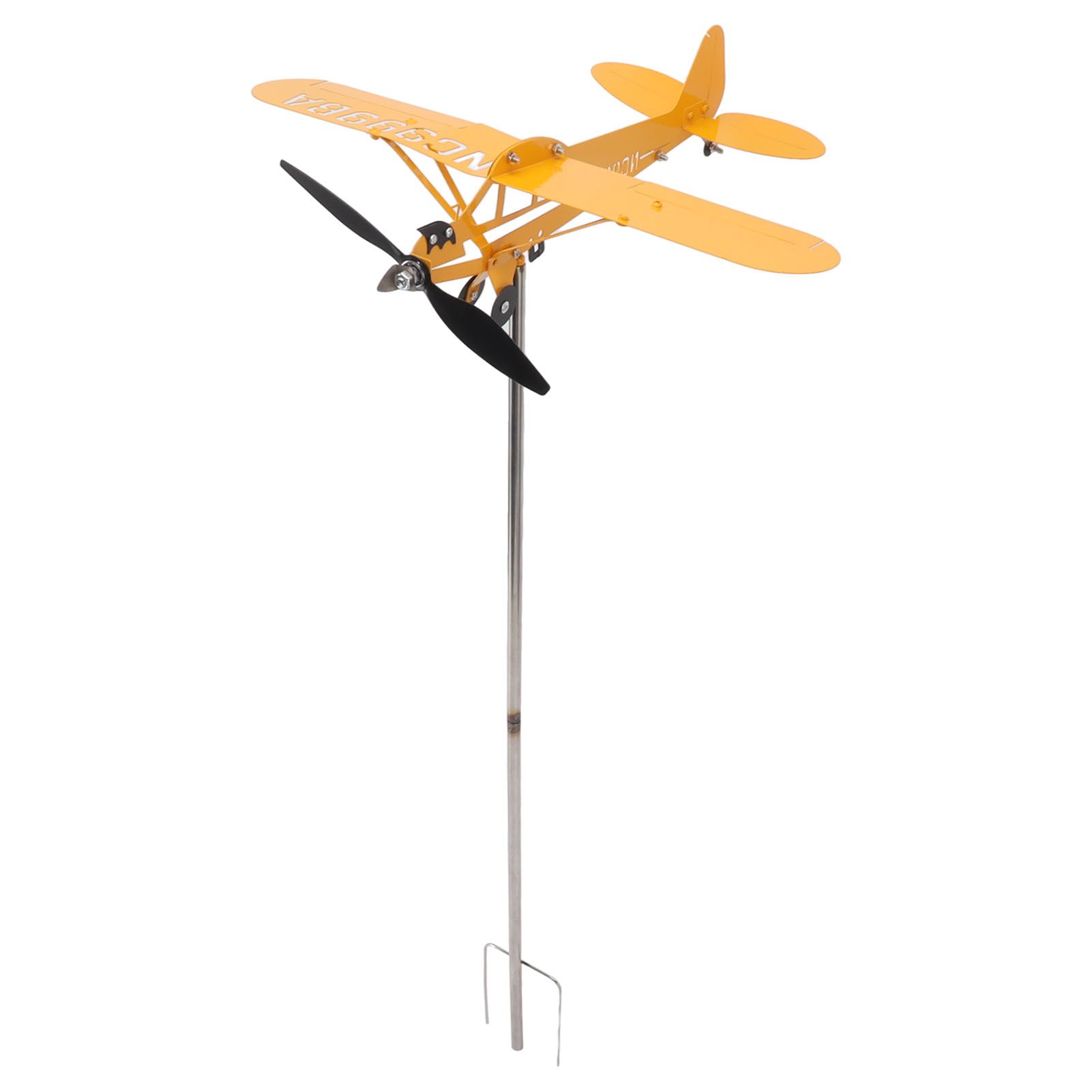 Piper J3 Cub Airplane Weathervane 3D Metal Airplane Weather Vane Outdoor Roof Wind Direction Indicator Garden Decor Large โ image 3