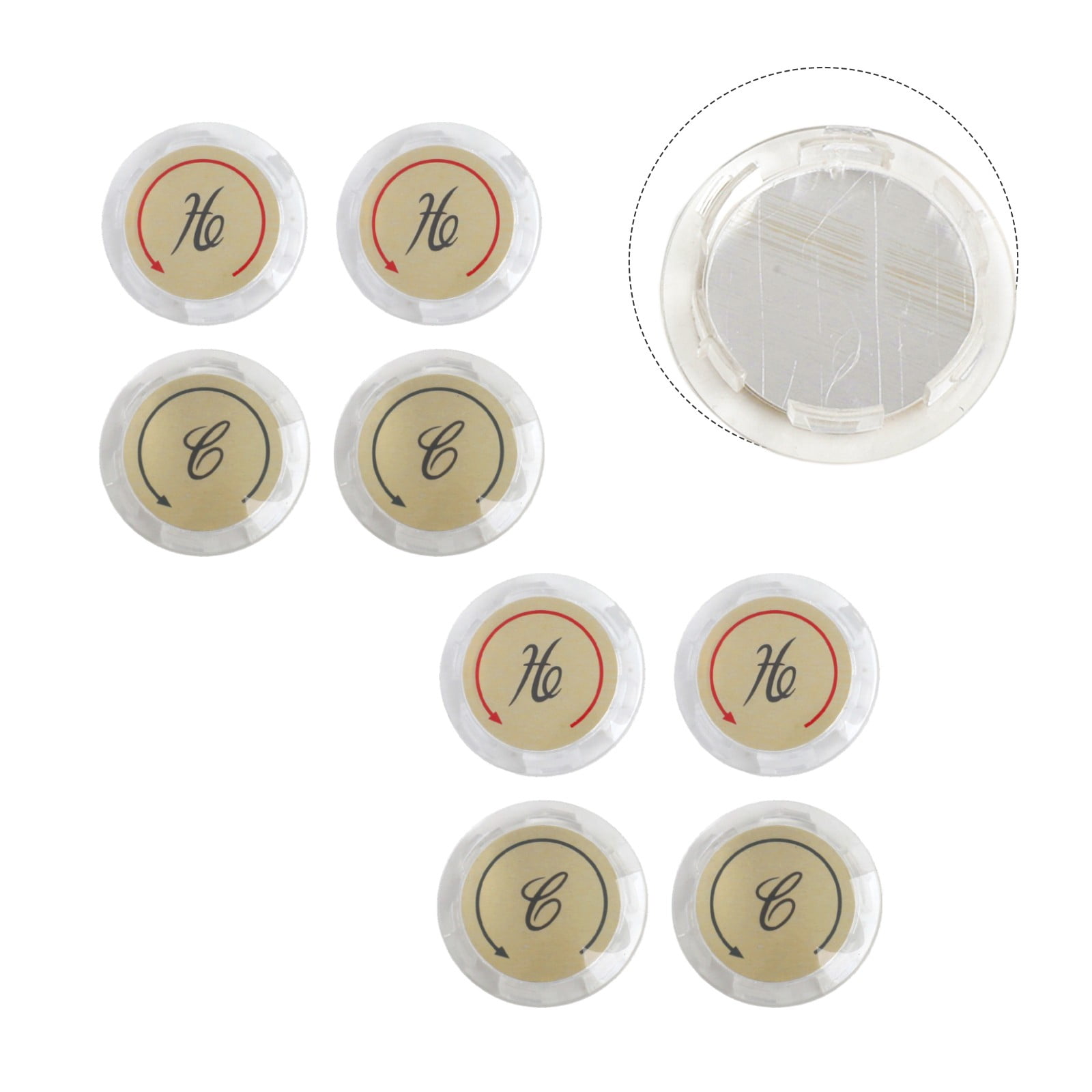 8Pcs Faucet Index Buttons Hot And Cold Sink Shower Knobs Handle Sign Stickers Smile Home ā image 4