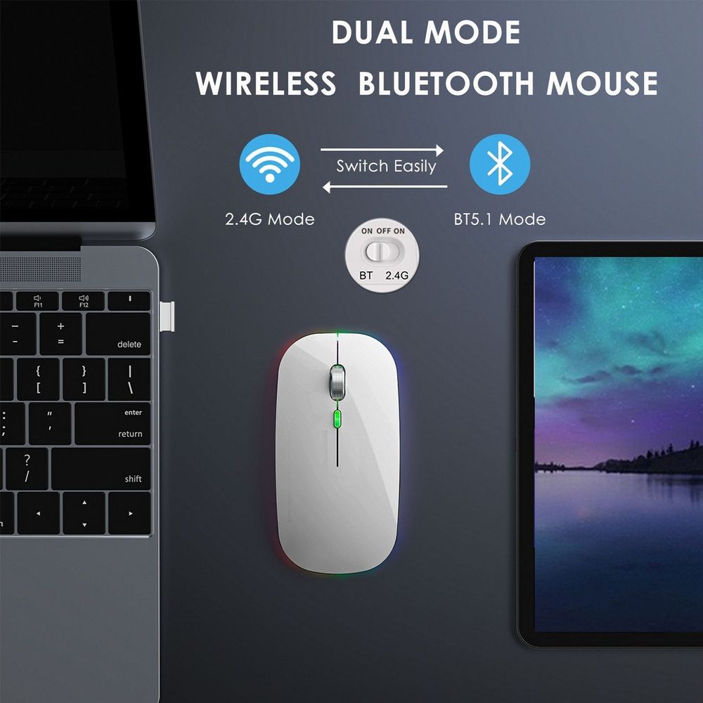 Jiggler Anti-Hibernate Optical Wireless Mouse, Matte Black — image 2