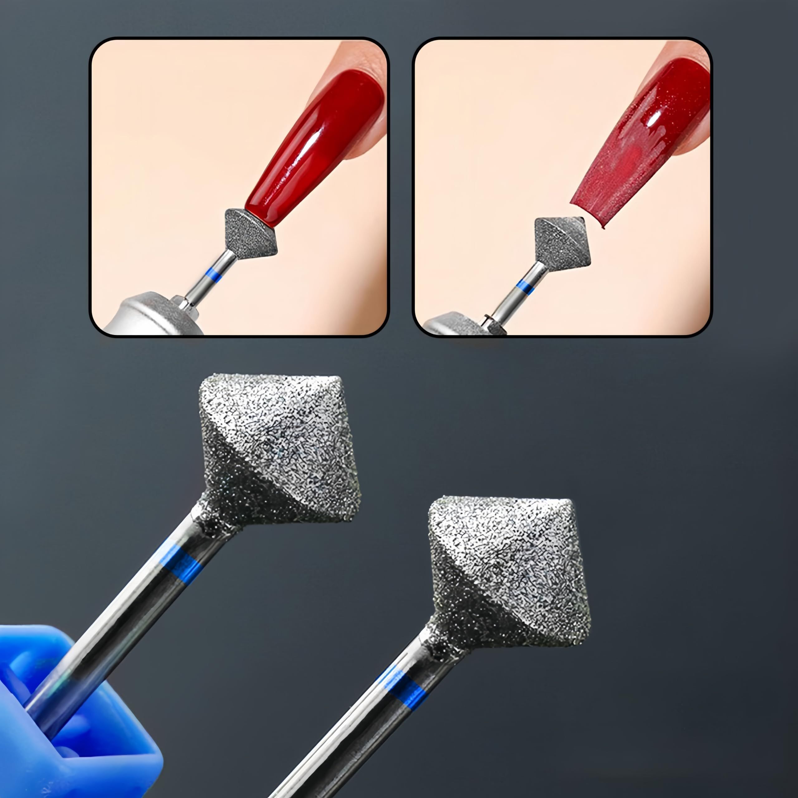 2Pcs Diamond Nail Drill Bit Rotary Burr Manicure Pedicure Grinding Head Nail Cutters for Professional and Home Use โ image 5