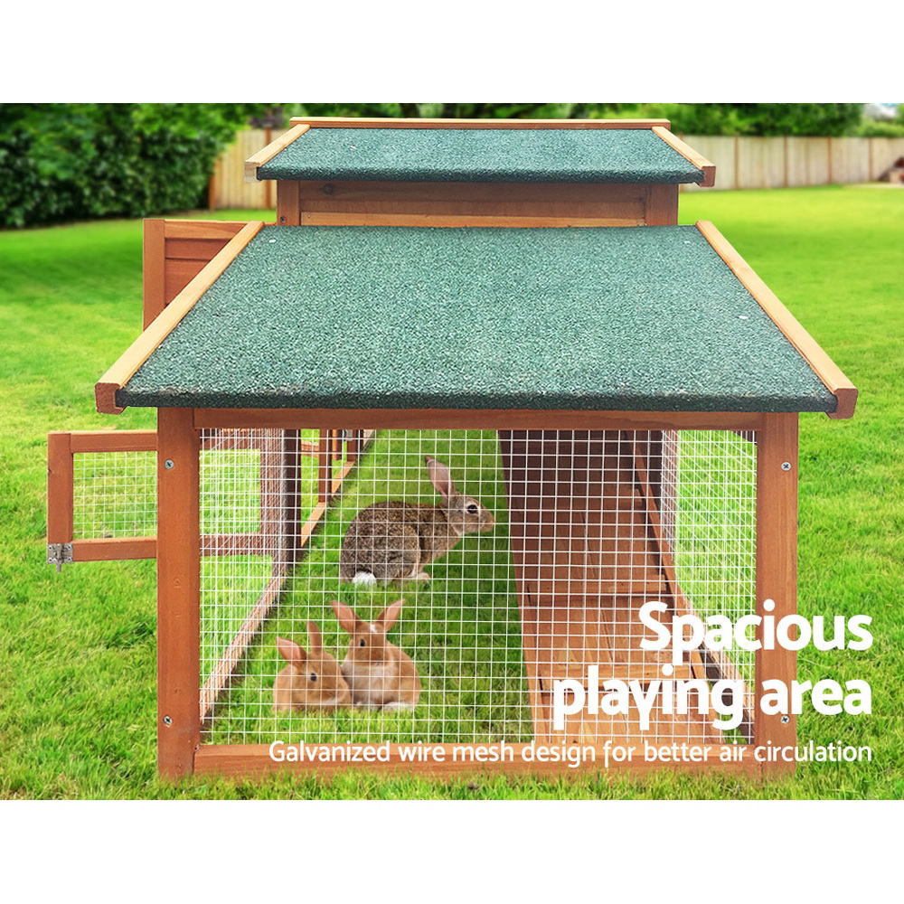 i.Pet Chicken Coop Rabbit Hutch 169cm x 52cm x 72cm Large Chicken Coop Wooden House Run Cage โ image 5