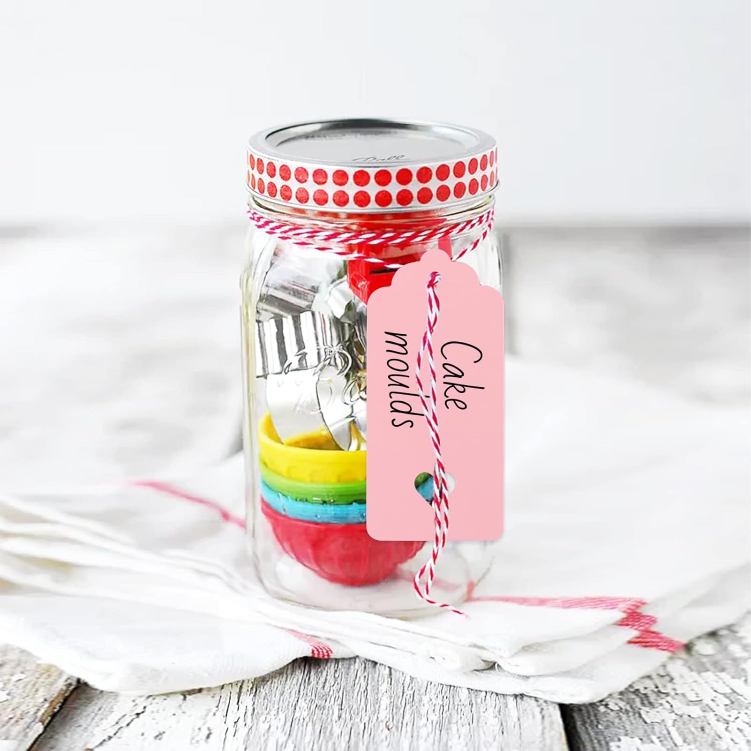 100Pcs Gift Tags with String, Pink Paper Tag with Hollow Heart, 3.7 x 1.7Inch Mother Day Tags, Blank Gift Wrapping Hangtag, Party Favors Tag for Wedding — image 5