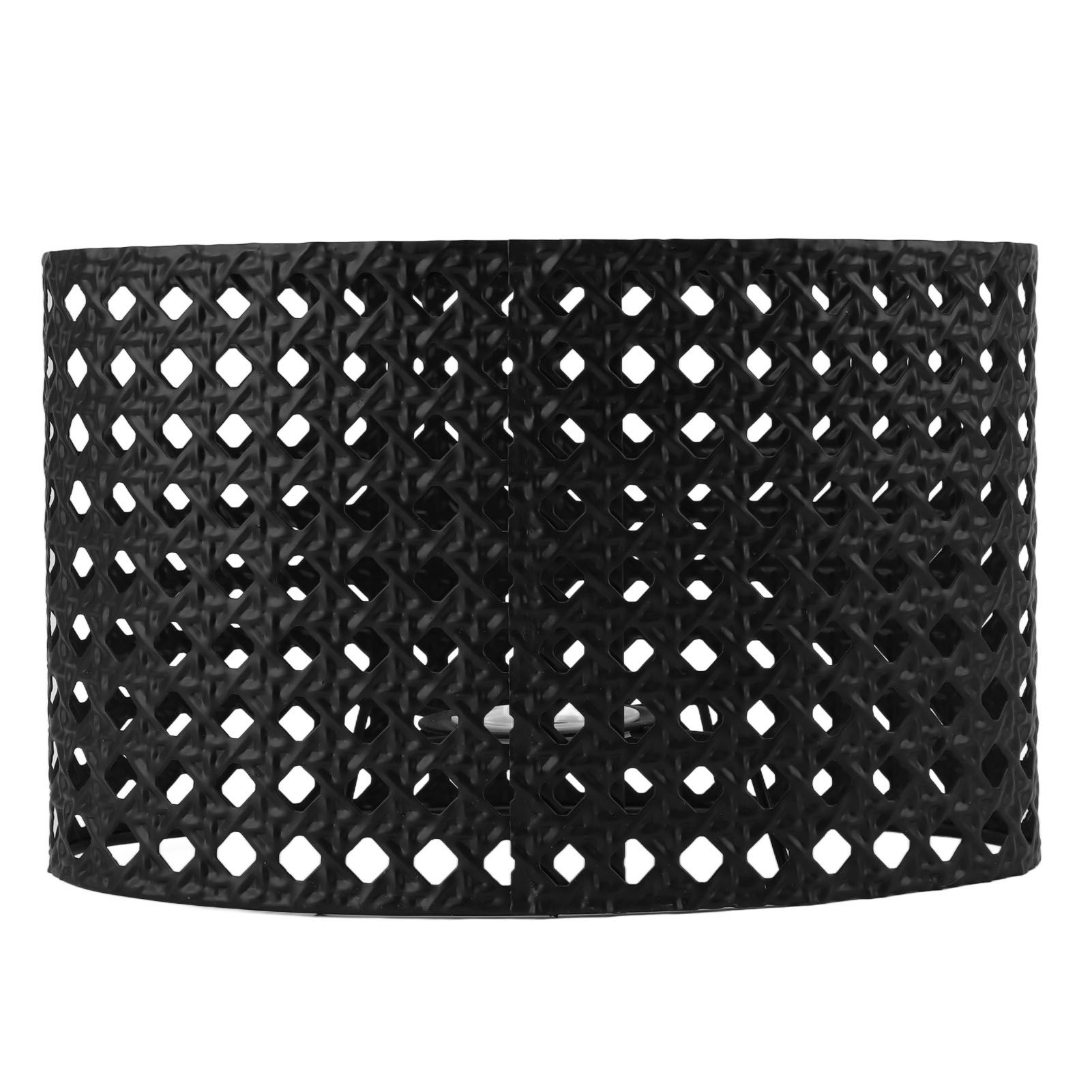 Iron Hollow Oval Lampshade Metal Engraving Hollow Lampshade Compatible for E27 E14 Caliber Lampholders Black โ image 2