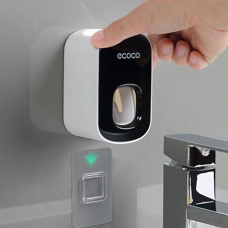Ecoco Wall Mount Auto Ands Free Toothpaste Dispenser Automatic Toothpaste Squeez - Grey β image 6