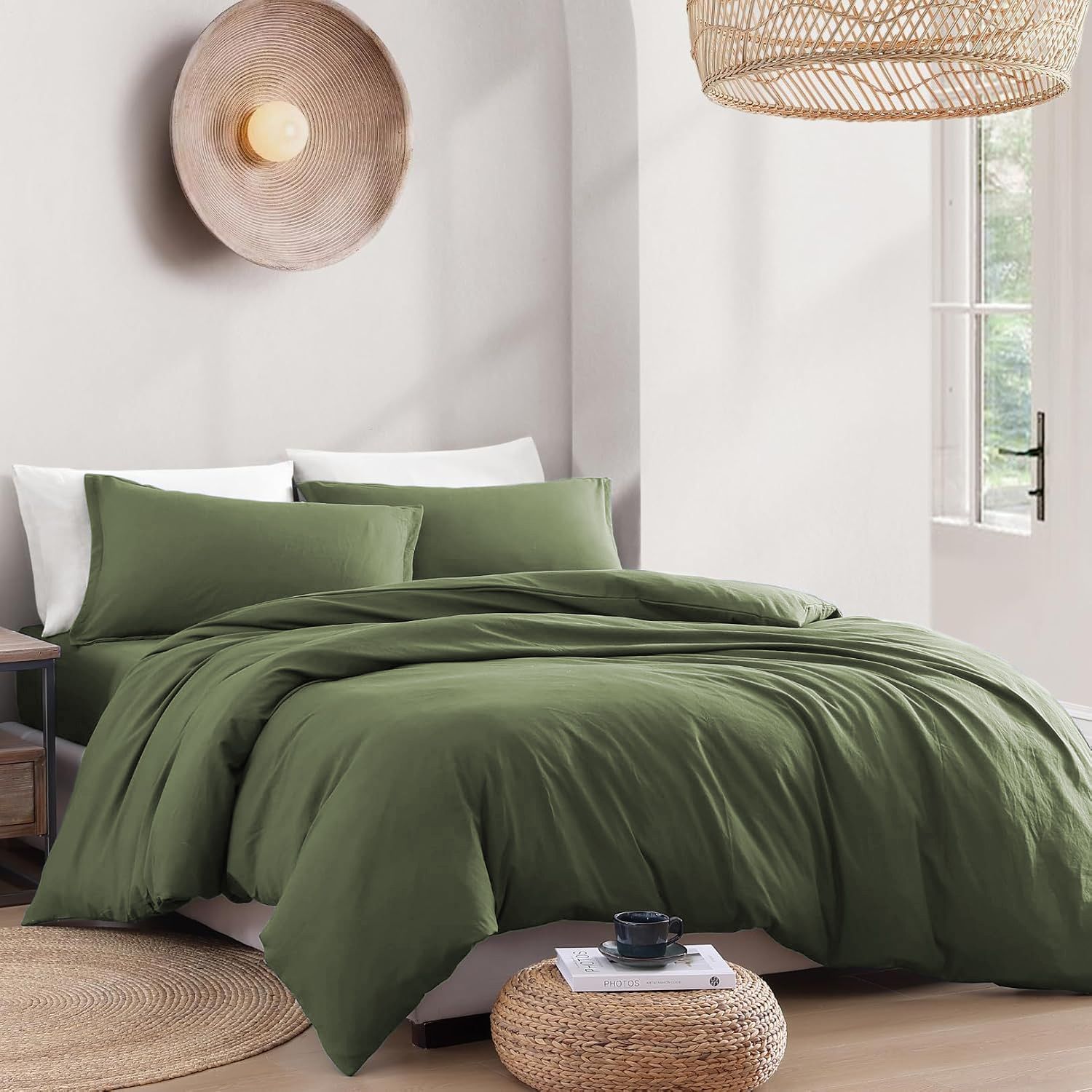 Hotel Soft Microfiber Duvet Cover Set-2000TC Quilt Cover Set & Pillowcases -1 Donna Cover Zipper Closure & 1 x Pillowcases-Breathable Bedding - Wrinkle, Fade — image 2