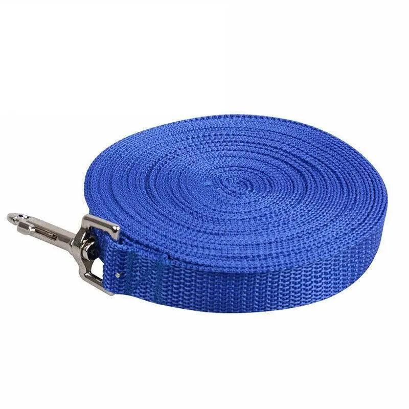 50Ft/15M Long Dog Lead Pet Puppy Leash Training Obedience Recall Walk Tracking - Blue