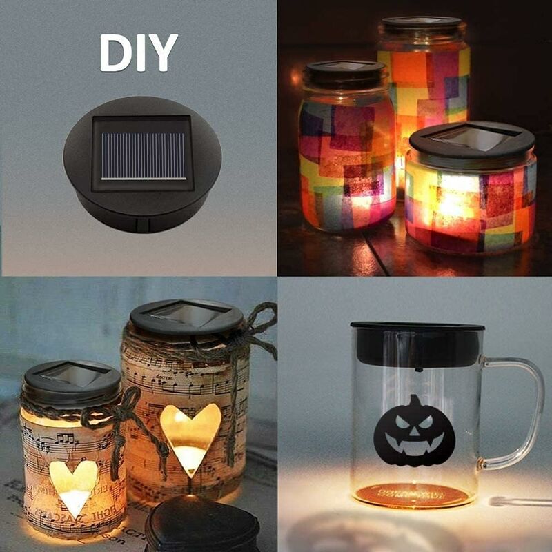 2 pcs Solar Lights Replacement LED Solar Panel Cover Replacement Outdoor Lighting Garden Decoration โ image 3