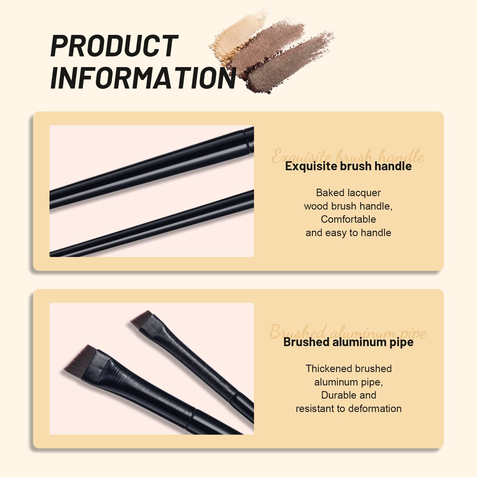 2PCS, Fine Angled Eyeliner Brushes, Eye Liner brush, Ultra Thin Slanted Flat Angle for Beauty Cosmetic Tool — image 4