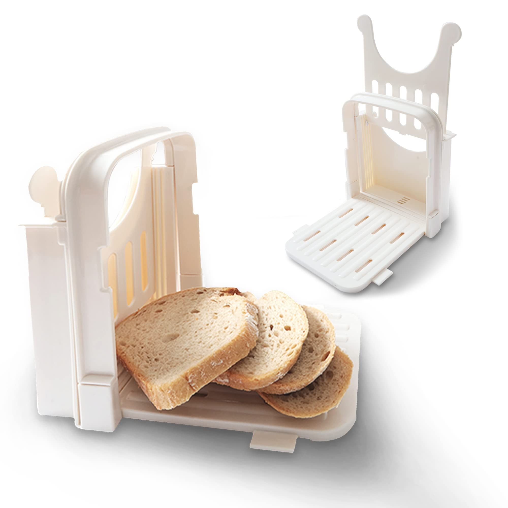 Bread Slicer for Homemade Bread, Plastic Bread Slicer Machine and Compact Bread Slicing Guide 4 Sizes Bread Loaf Slicer Thin