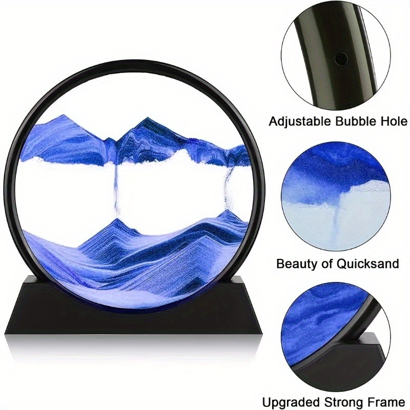 Flowing Sand Art: Adjustable Speed, New Scenery with Every Turn, Calming and Pleasing to the Eye(BLUE) — image 2