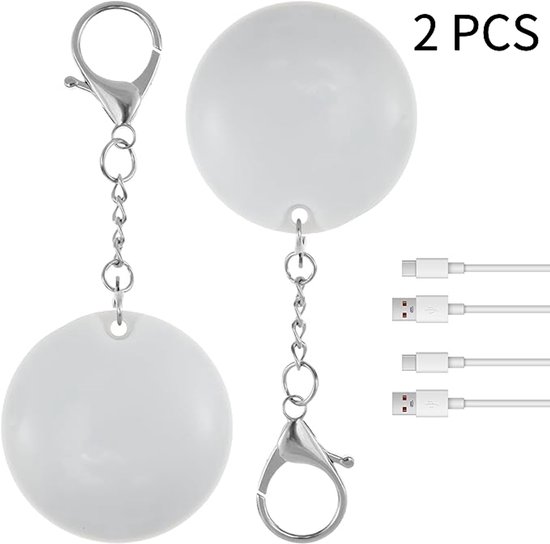 Night Light - With Automatic Sensor Function - Keychain - Gift for Girls and Women - Accessory for Women's Handbag(2 Lights)