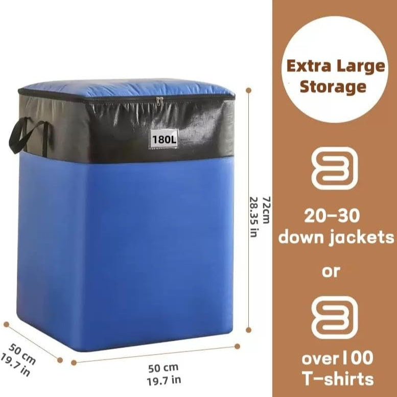 4-Pack 180L Extra-Large Storage Bags, Heavy-Duty, Wear-Resistant, Waterproof Moving Bags - Yellow — image 2