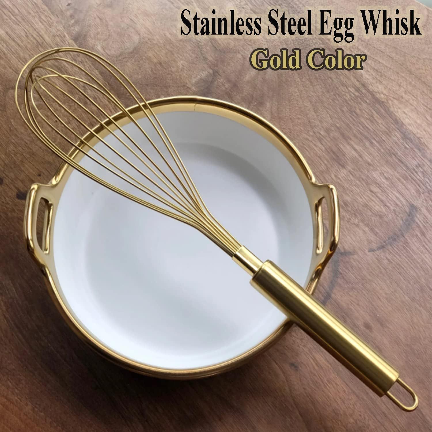 Stainless Steel Blender - Eco friendly Manual Egg Beater, Milk Blender, Manual Blender, Cake Tool, and Kitchen Small Tool - Gold โ image 3