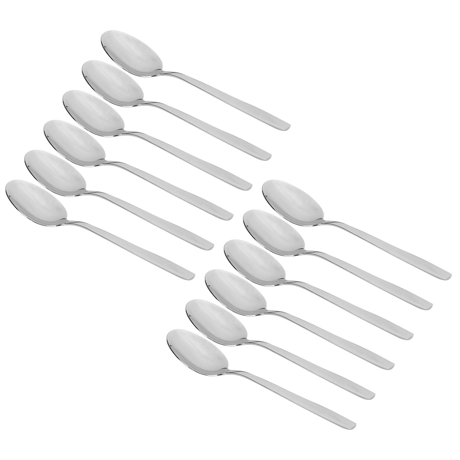 12Pcs Long Handle Dessert Spoon 316 Stainless Steel Soup Coffee Stirring Spoon Cutlery — image 2