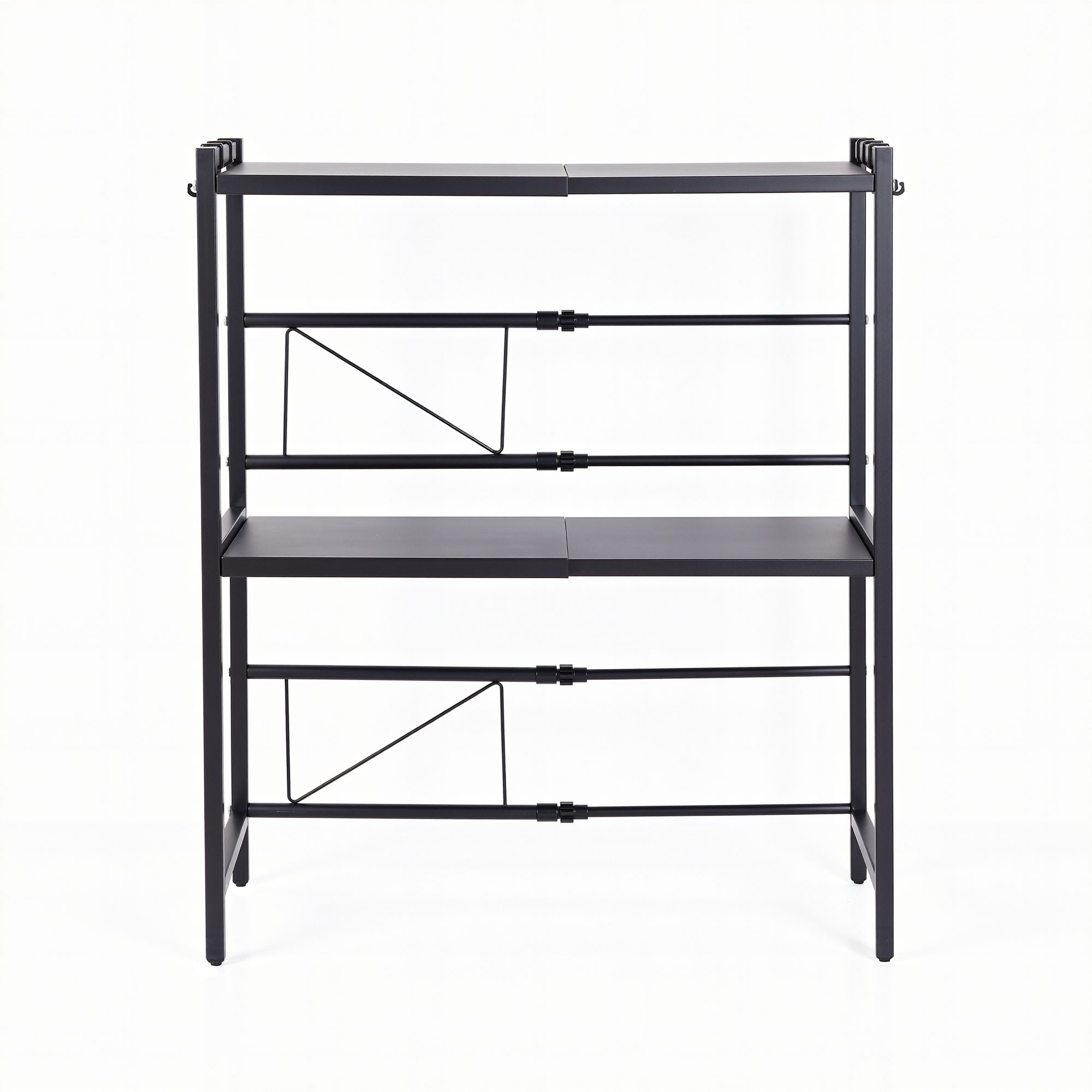 Artiss Kitchen Bakers Rack 40-60CMX78CM Metal Microwave Stand Black โ image 4