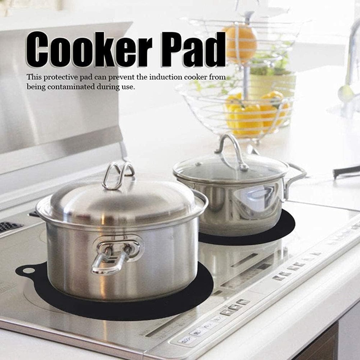 Induction Protector Set - 4 Pieces - 22cm - Pan Protectors - Induction Cover Plate - Cooktop Cover Plate - Round Induction Mats - Heat Resistant Up to 230 ºC — image 5