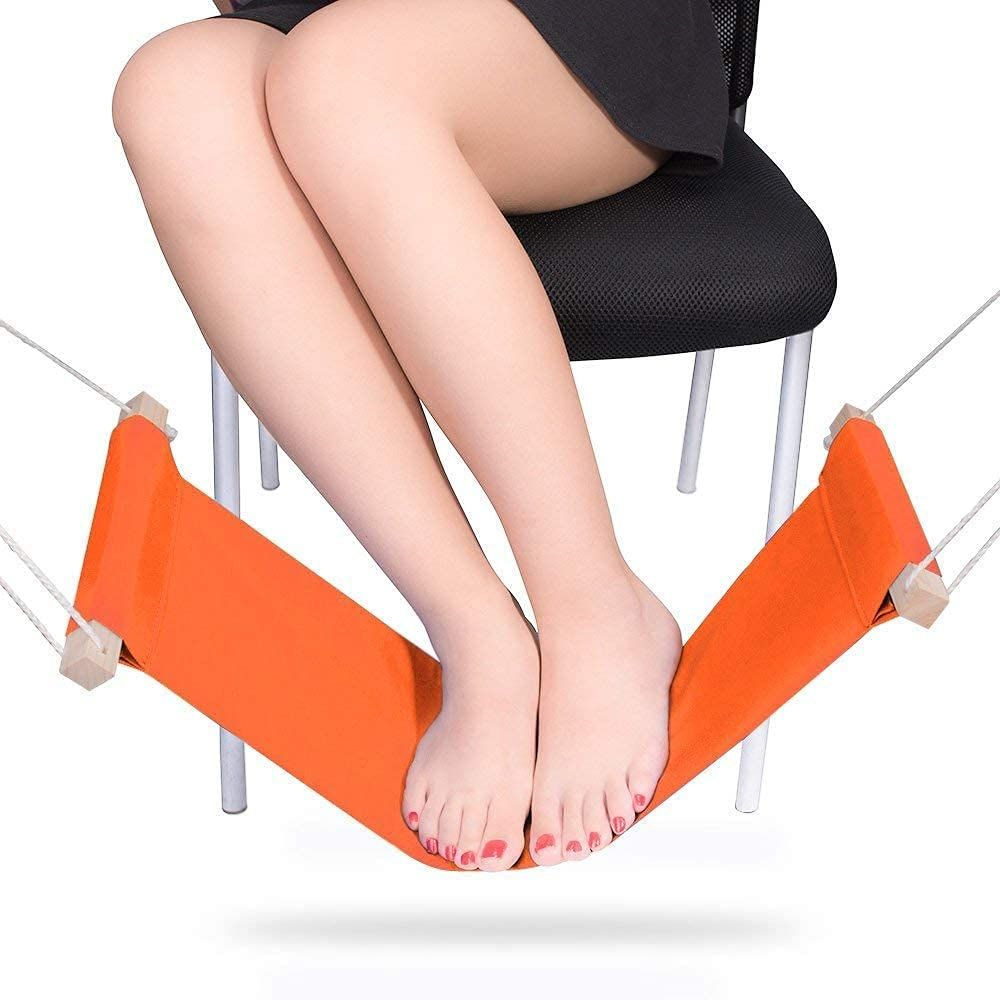 Home-organizer Portable Adjustable Foot Hammock for Corner Desk Office Foot Rest Mini Under Desk Foot Rest Hammock for Home — image 5