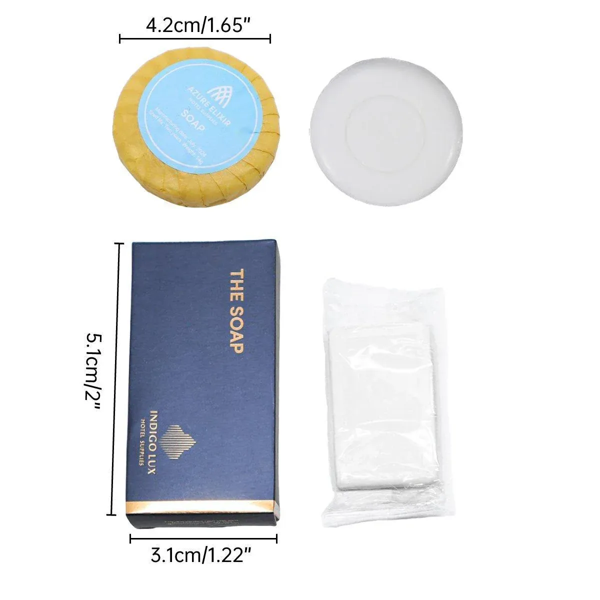 50pcs Hotel Soap Bars for Guesthouse Bathroom Travel Toiletries Set Hotel Use - Round โ image 4