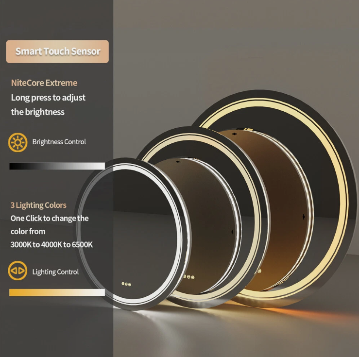 Interior Ave - 90cm Round Frameless LED Bathroom Mirror — image 6