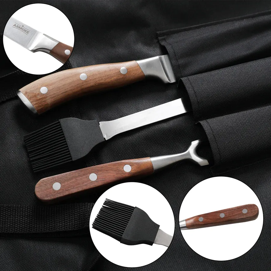 ASMOKE BBQ Knife Brush and Fork Set — image 4