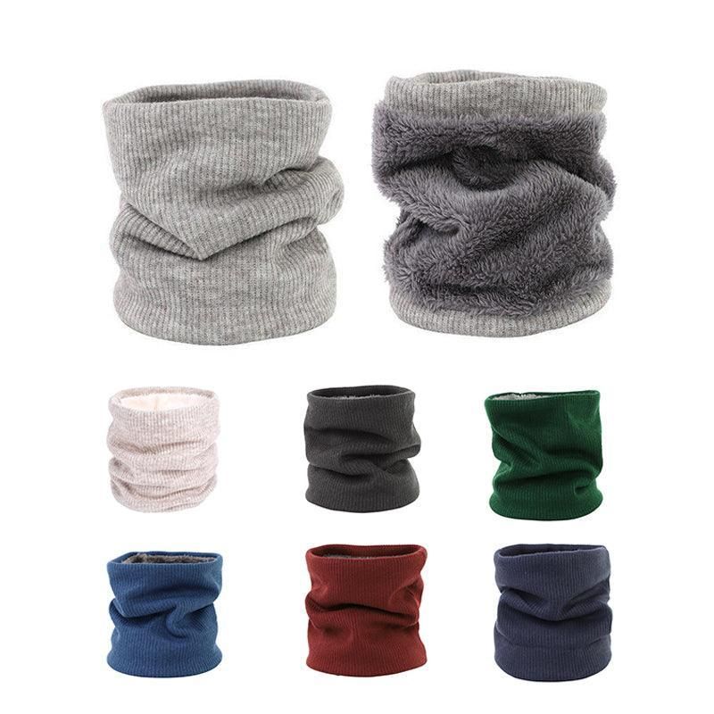 Fleece Neck Warmer Thermal Tube Scarf Winter Snood Hat for Men Women Outdoor - Wine Red — image 3